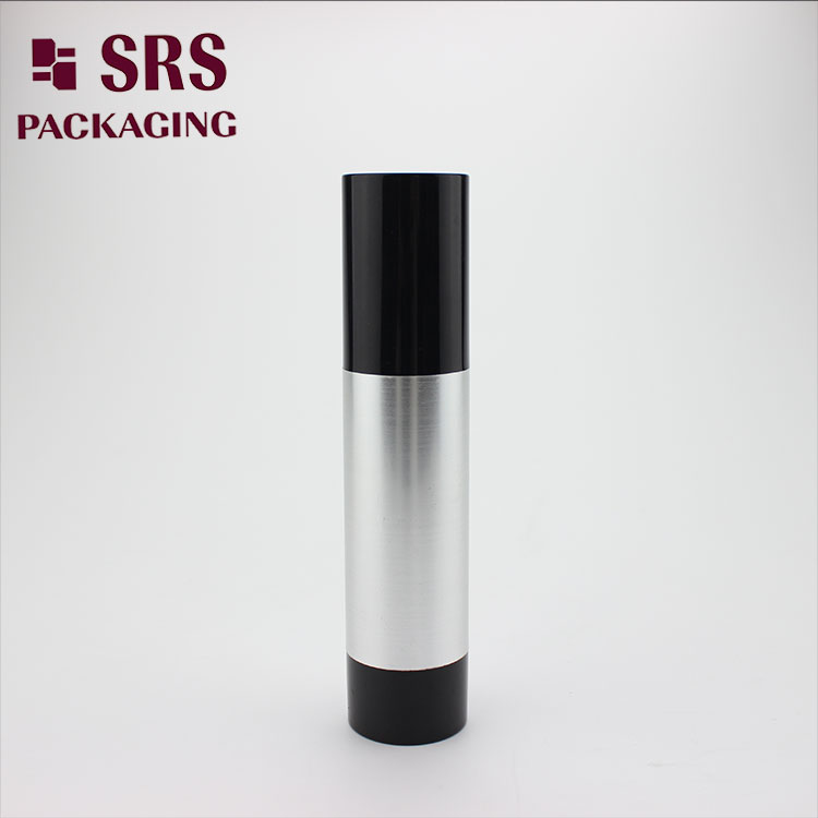 A027 Round Silver Custom Cosmetic Lotion Airless 50ml Bottle